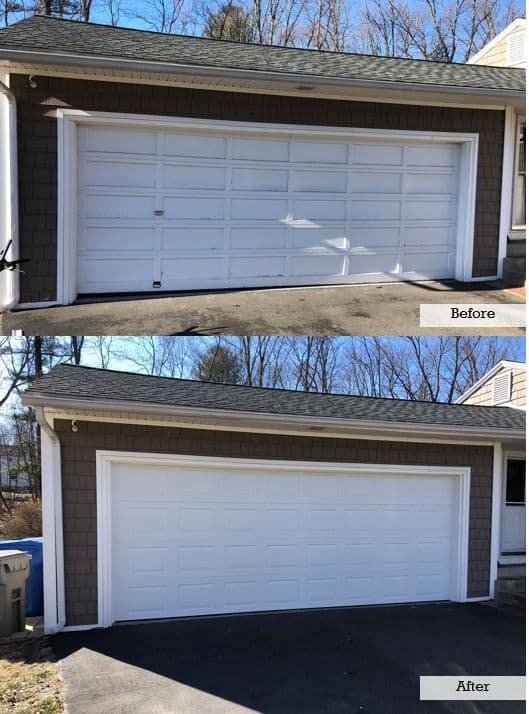 Garage Door before and after